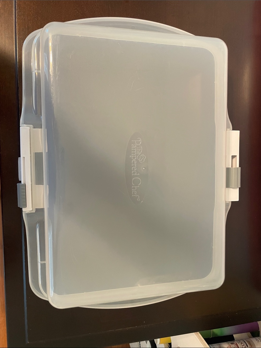 Pampered Chef Frosted Translucent White 9x13 pan cover